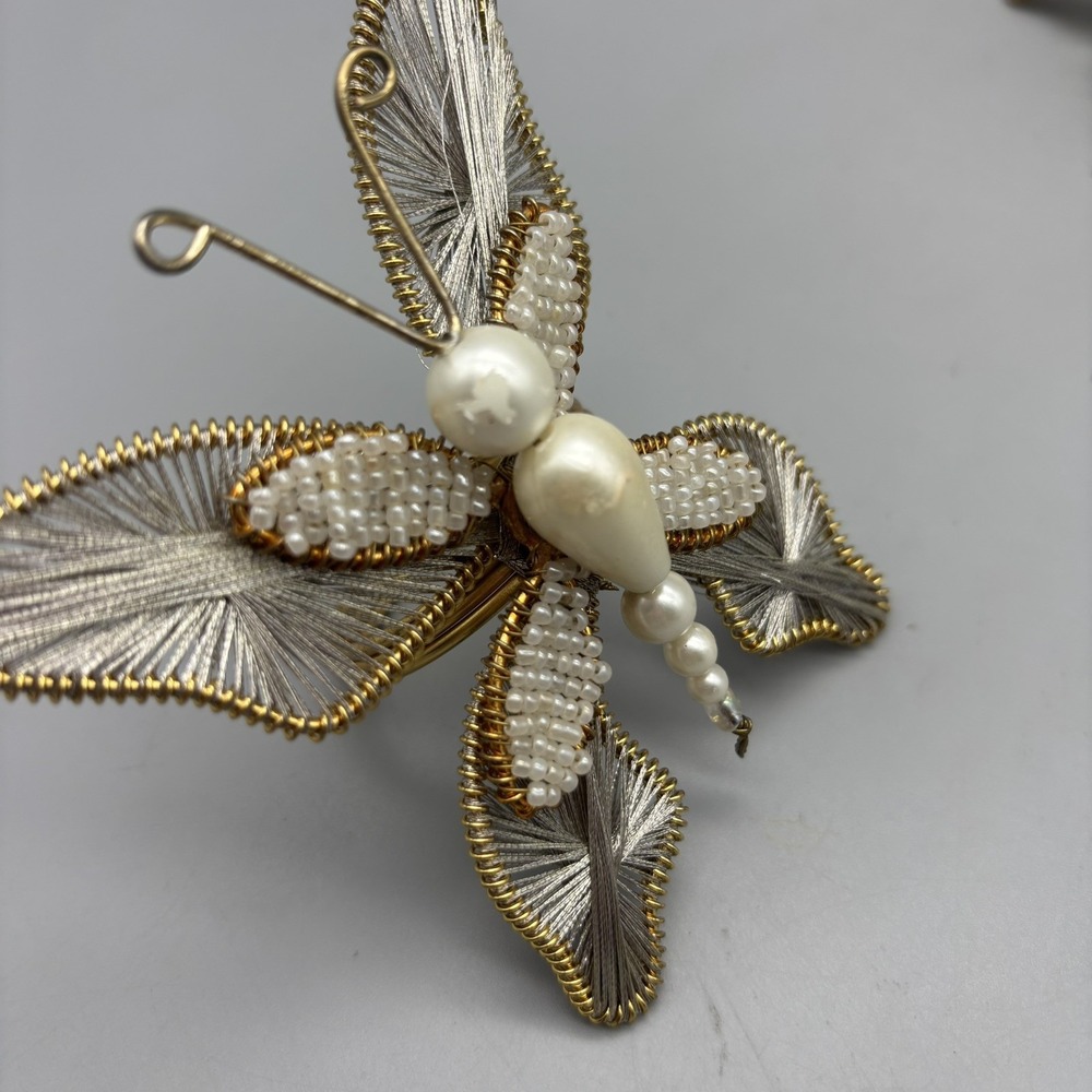 Pier 1 Imports Jeweled Butterfly Napkin Rings - Gold & Silver Accents Set of 6 - Picture 8 of 8